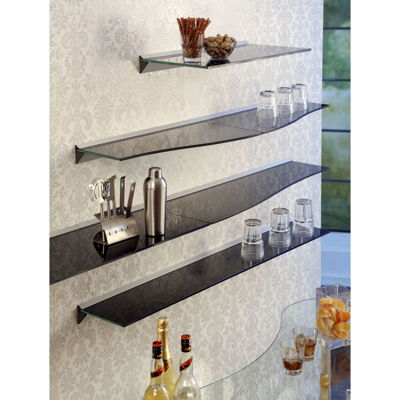 Profil Shelf Black Glass 90x30 limited | KARE Design